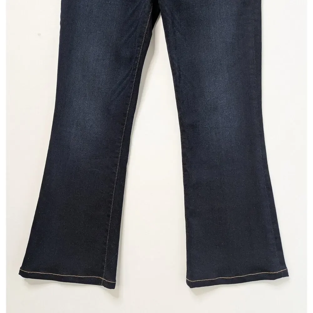 FRAME Le Crop Mini Boot Jeans 27 Cabana Dark Blue Flare 24" Inseam - Picture 4 of 10